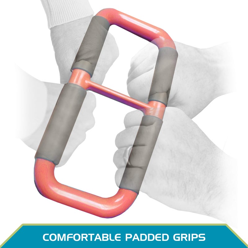 Stander Able Life Handy Handle, Lift Assist Device for Elderly and Disabled, Patient Standing Aid for Handicapped, Red with Rubber Grip - Image 3